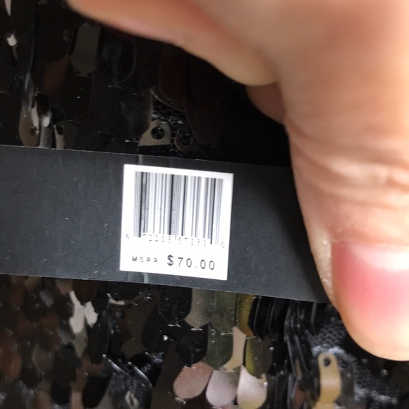 SIONI NWT black sequin top - Picture 4 of 6